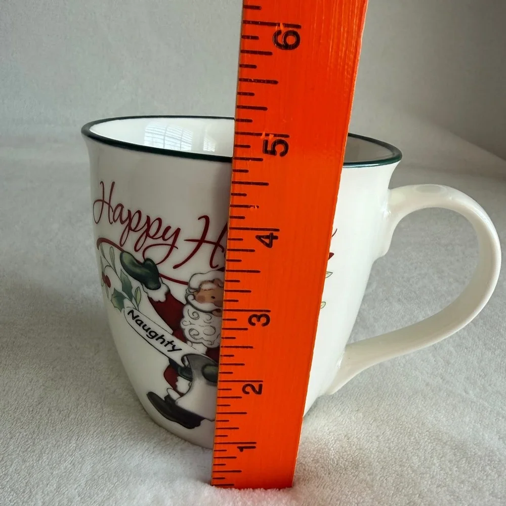 PFALTZGRAFF Winterberry Christmas Naughty & Nice Santa List‎ 20 oz Mugs Set of 2